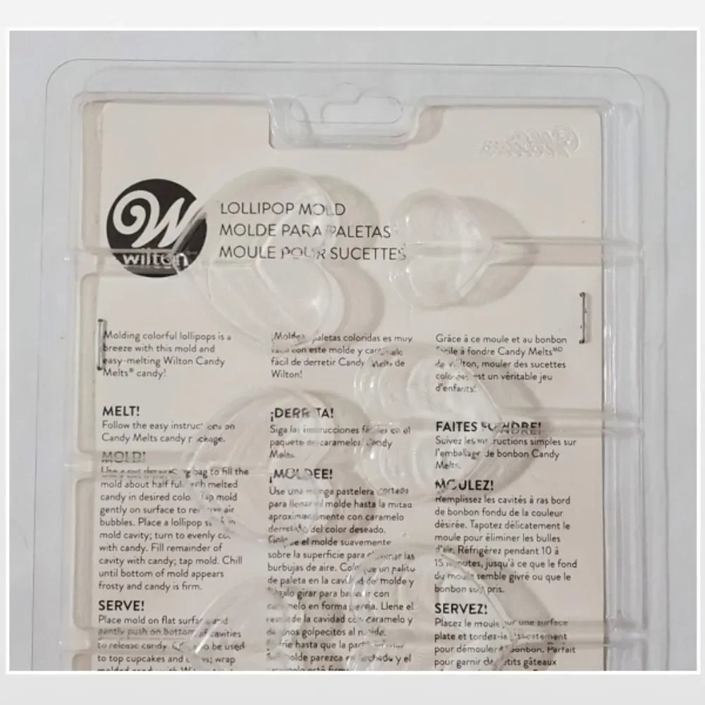 New Wilton Lollipop Molds Suckers Candy Mini Hearts Plastic Baking NWT